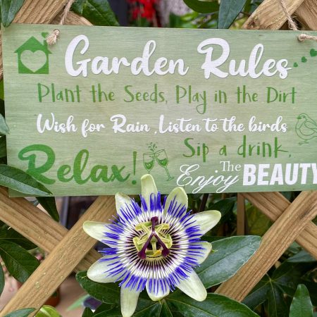 Garden Sign - Rules