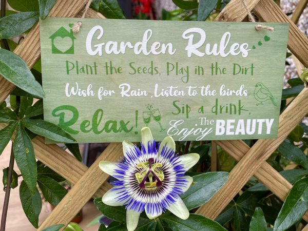 Garden Sign - Rules