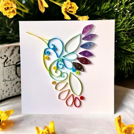 Rainbow Hummingbird Greetings Card